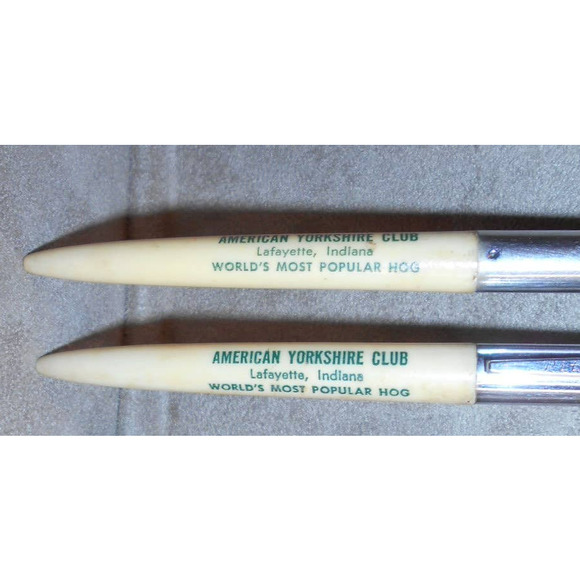 Ritepoint American Yorkshire Club Ballpoint Pen Lot Lafayette IN Pig Topper - Picture 6 of 6